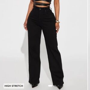 NWT FASHION NOVA BLACK STRAIGHT LEG JEANS 7